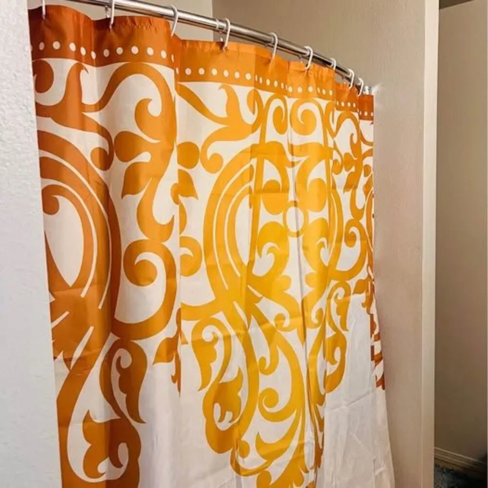 Golden Yellow Decorative Shower Curtain